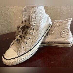 Converse Cream High-Top Sneakers